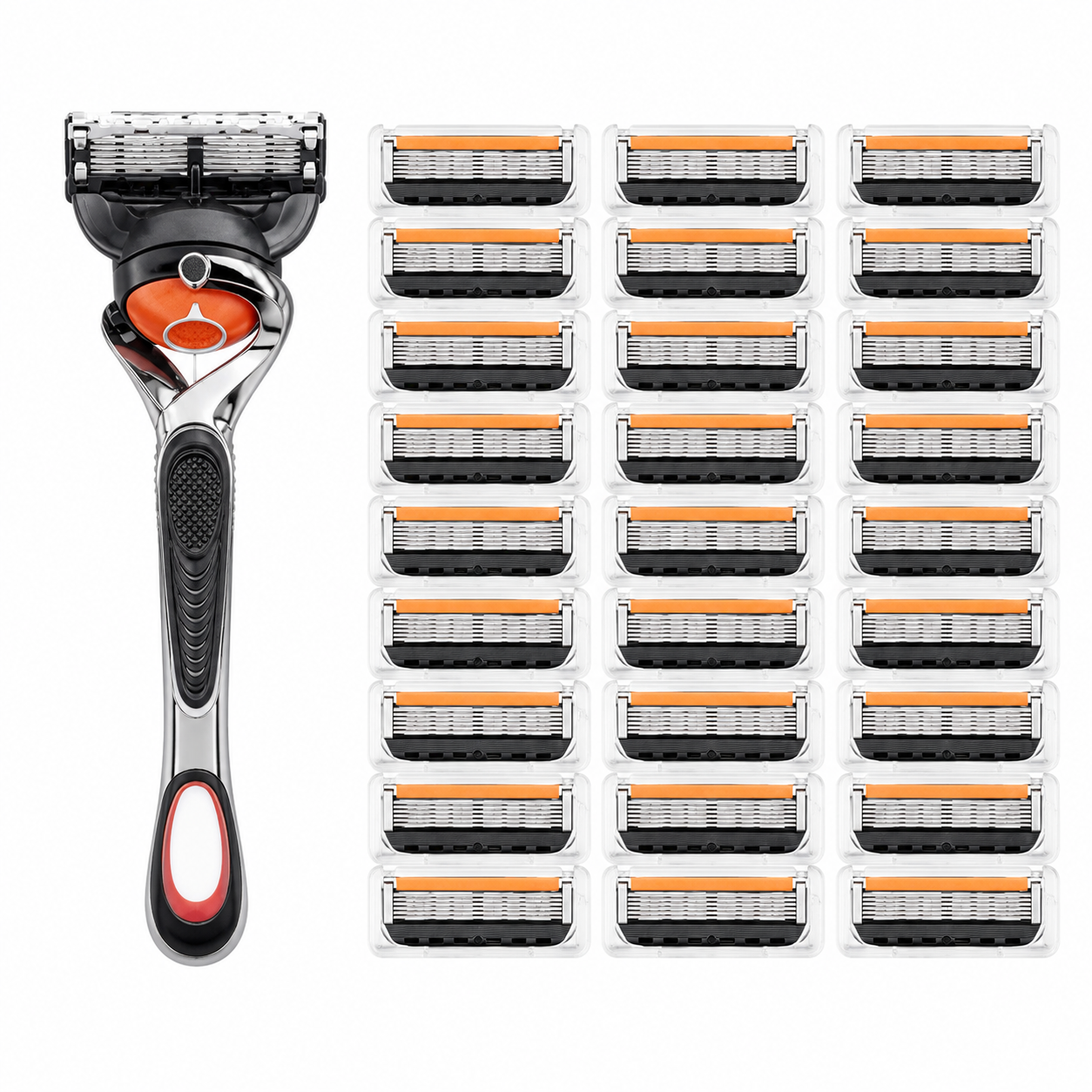 🔥Hot Sale 50% OFF 🎁6-Layer Pivoting Razor Refill Set + Handle – Ultra-Sharp Stainless Blades for Smooth Shave