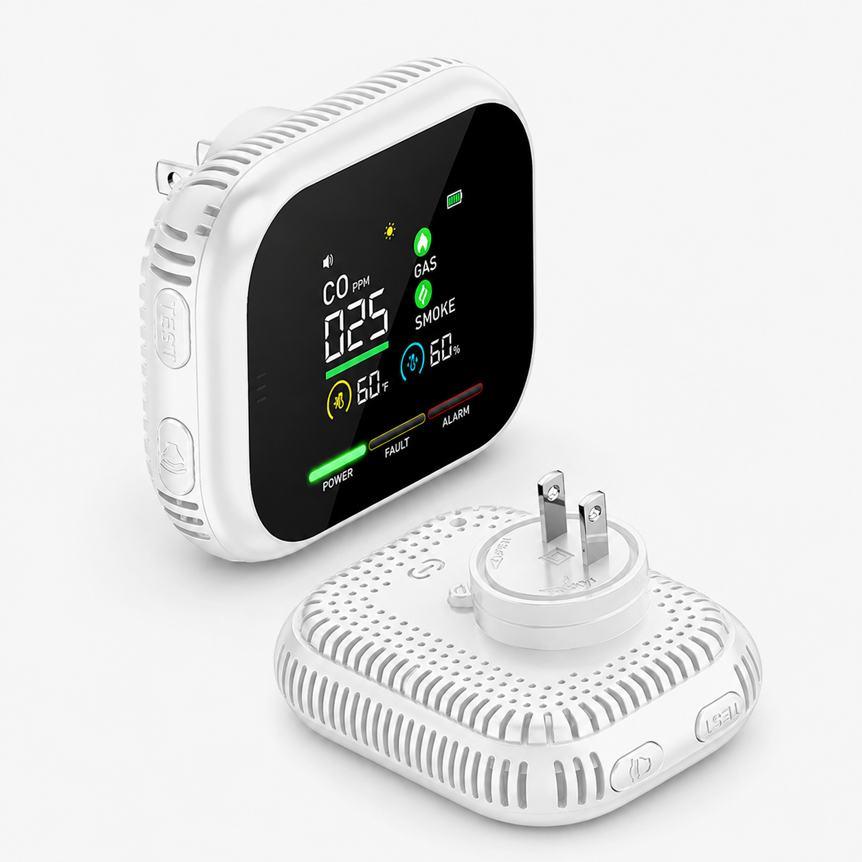 Portable Multi-Gas Alarm with LCD Display & Battery Backup