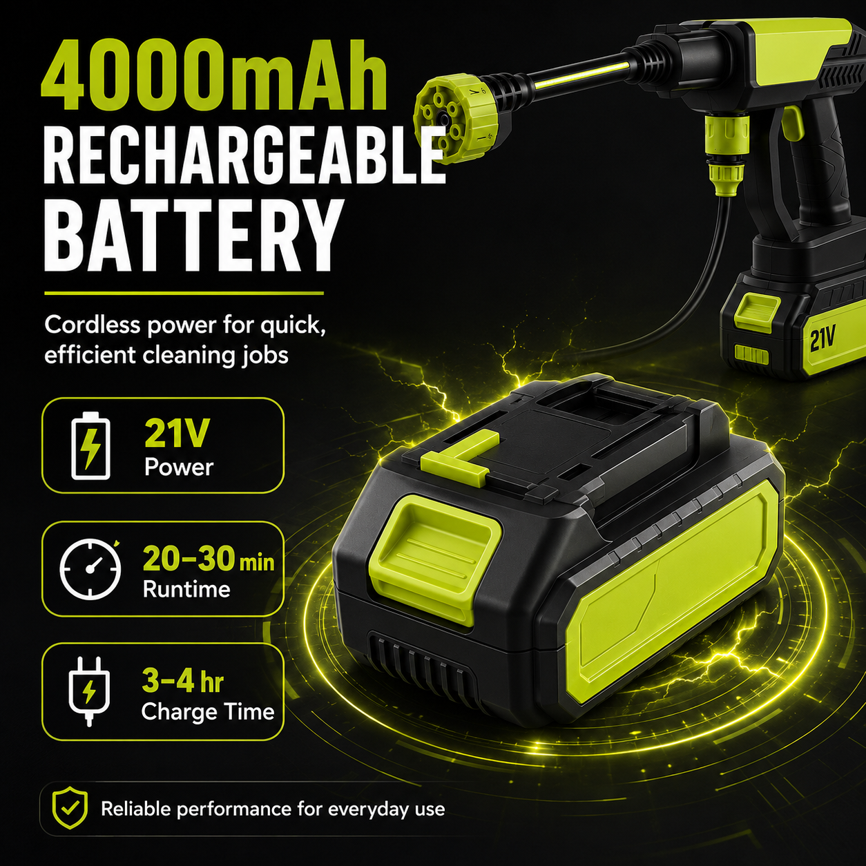 4000mAh rechargeable battery