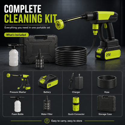Cordless Pressure Washer and Single Port Charger Base, Bottle Portable Washer for Car,Home Cleaning & Garden Watering